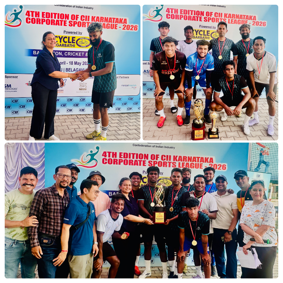 Elfonze Lifts the CII Cup 2026: Champions of the 4th Edition, CII Karnataka Corporate Sports League